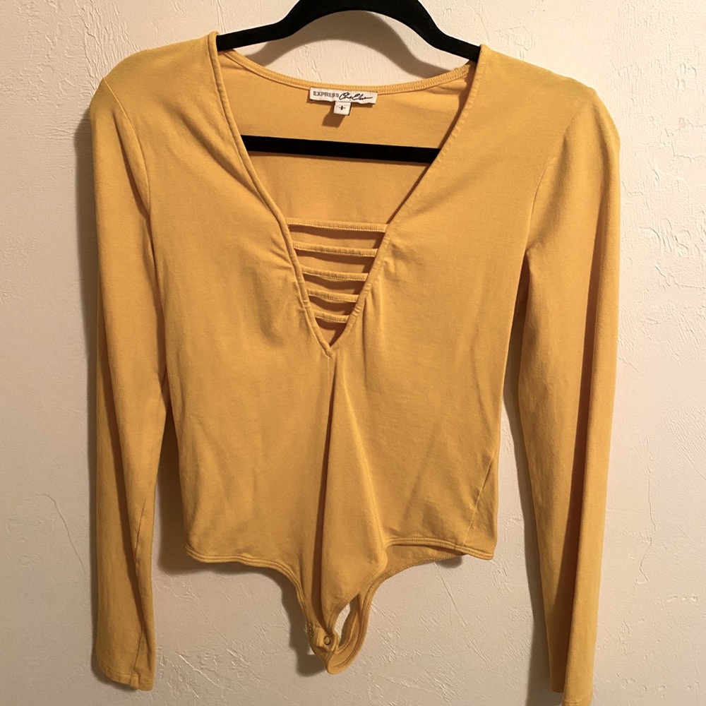 Express Bodysuit - Yellow with button closures